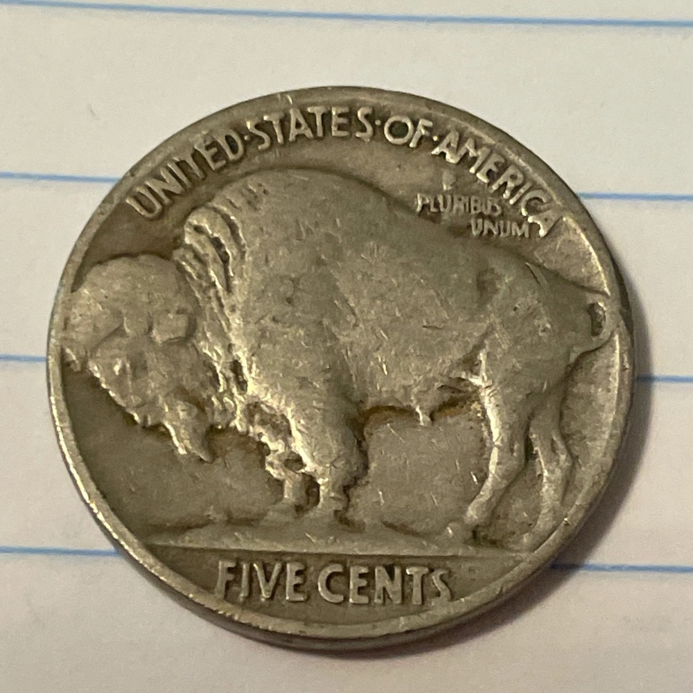 1936 Buffalo nickle with Indian head